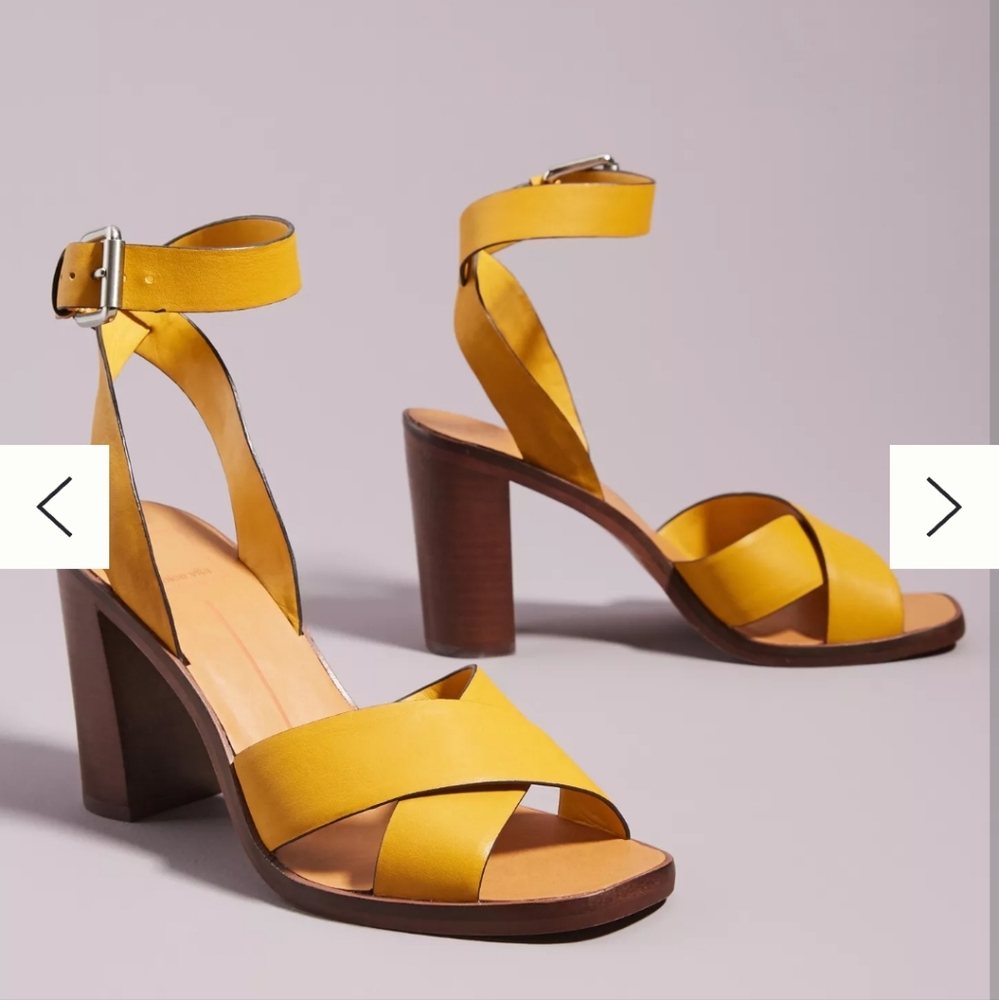 Dolce Vita Nala Calf-Hair Heeled Sandals - Like NEW